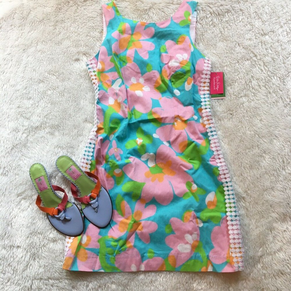 Lilly Pulitzer Delia Shorely Blue Mojo Lace Shift